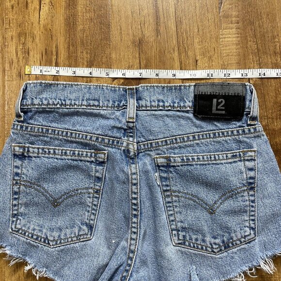 Women levis L2 shorts‎ size 3 medium blue - Picture 8 of 9